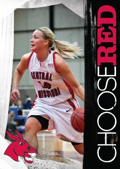 Women's basketball players competing in an NCAA tournament game