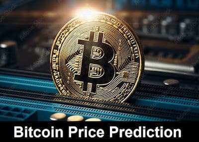 Bitcoin golden coin on a price chart with green candlesticks