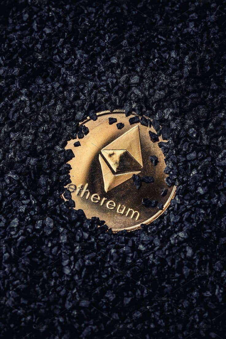 Ethereum logo with network nodes and digital connections