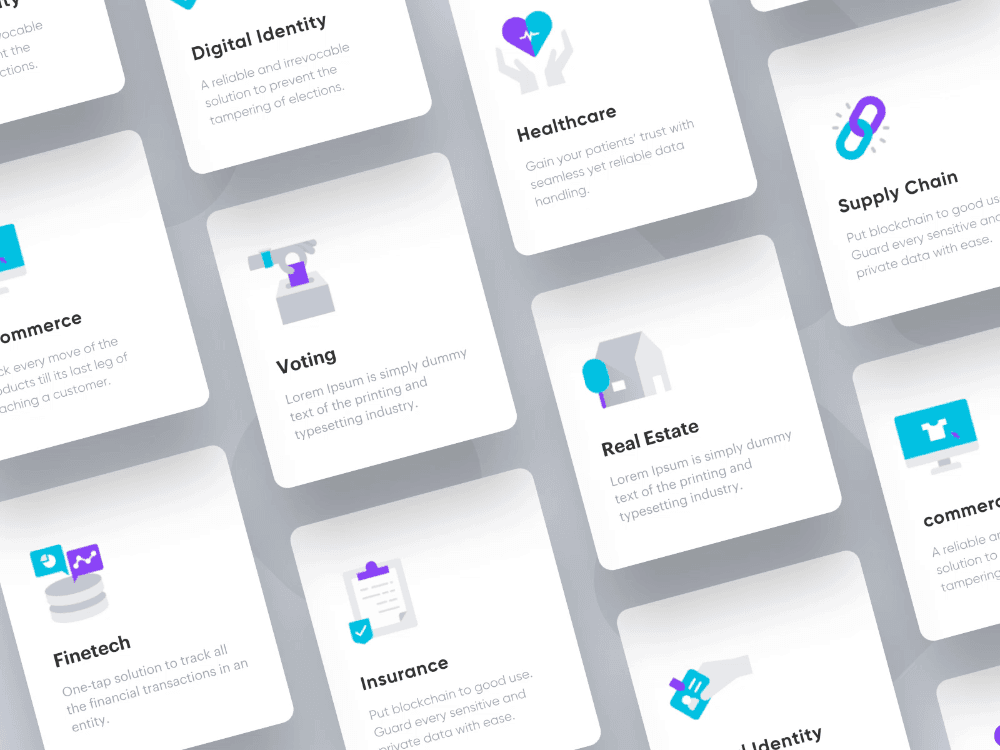 Layered geometric shapes representing modular blockchain architecture